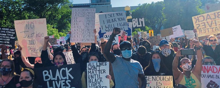 Black Lives Matter protest outside Manitoba Legislature